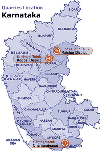 Quarries Locations in Karnataka