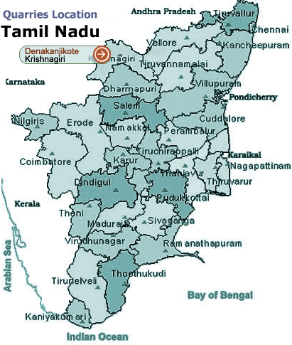 Quarries Location in Tamil Nadu
