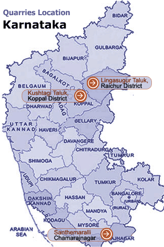 Quarries Locations in Karnataka Quarries Locations in Karnataka